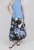 Long Skirt in Sky Print