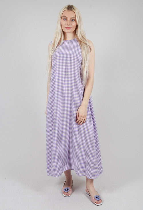 Long Wide Dress in Iris