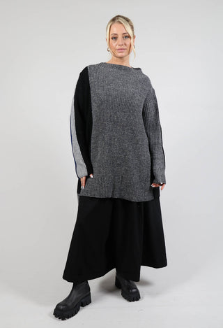 Longline Asymmetric Jumper in Grey