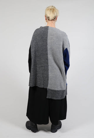 Longline Asymmetric Jumper in Grey