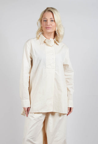 Longline Cotton Tunic in Cream