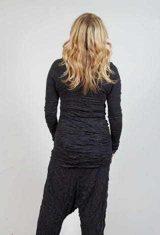 Longline Crinkle Top in Slate