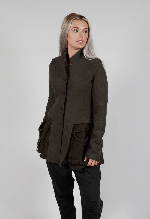 Longline Jacket with Feature Pockets in Jungle