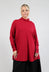 Longline Jersey Top in Red