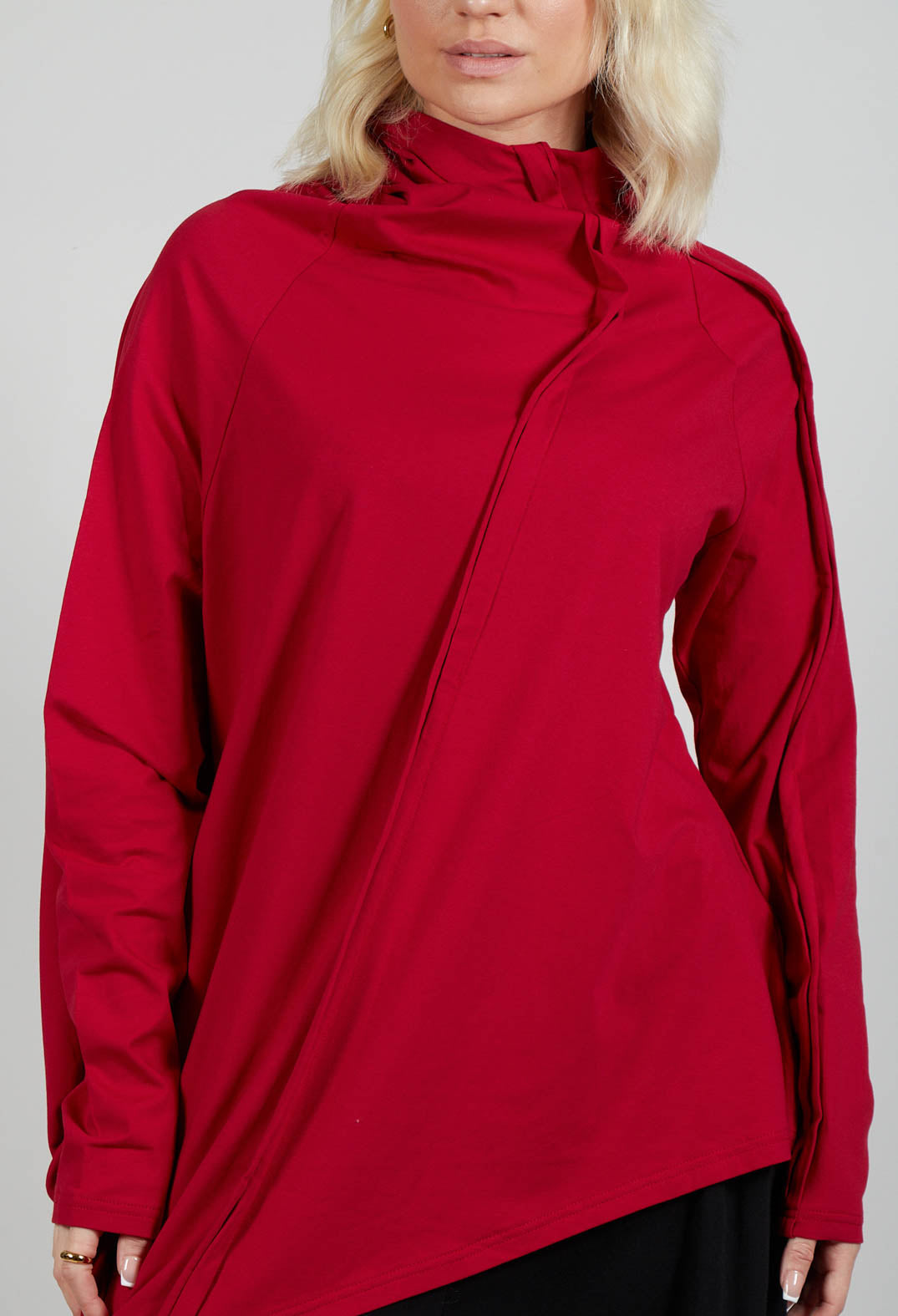 Longline Structred Top in Red