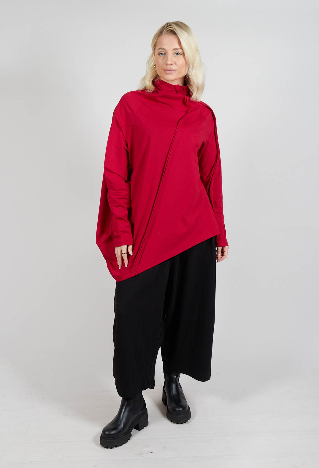 Longline Structred Top in Red