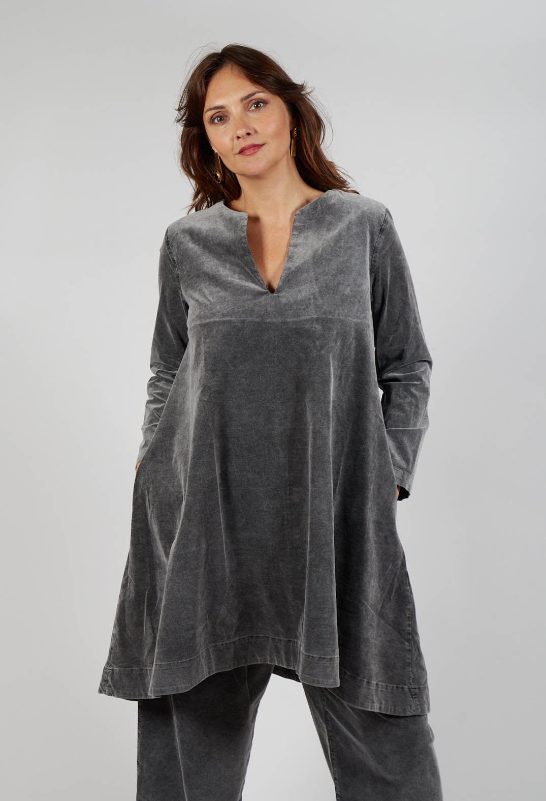 Longline Tunic in Pewter