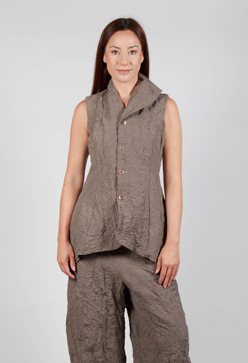 Longline Waistcoat in Rock