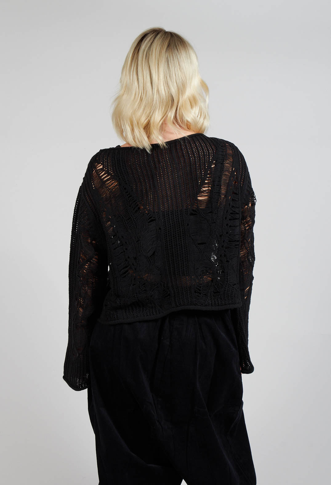 Loose Knit Jumper in Black