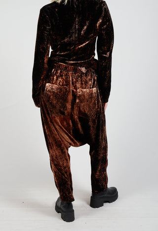 Loose Pull on Trousers in Batiked Caramel