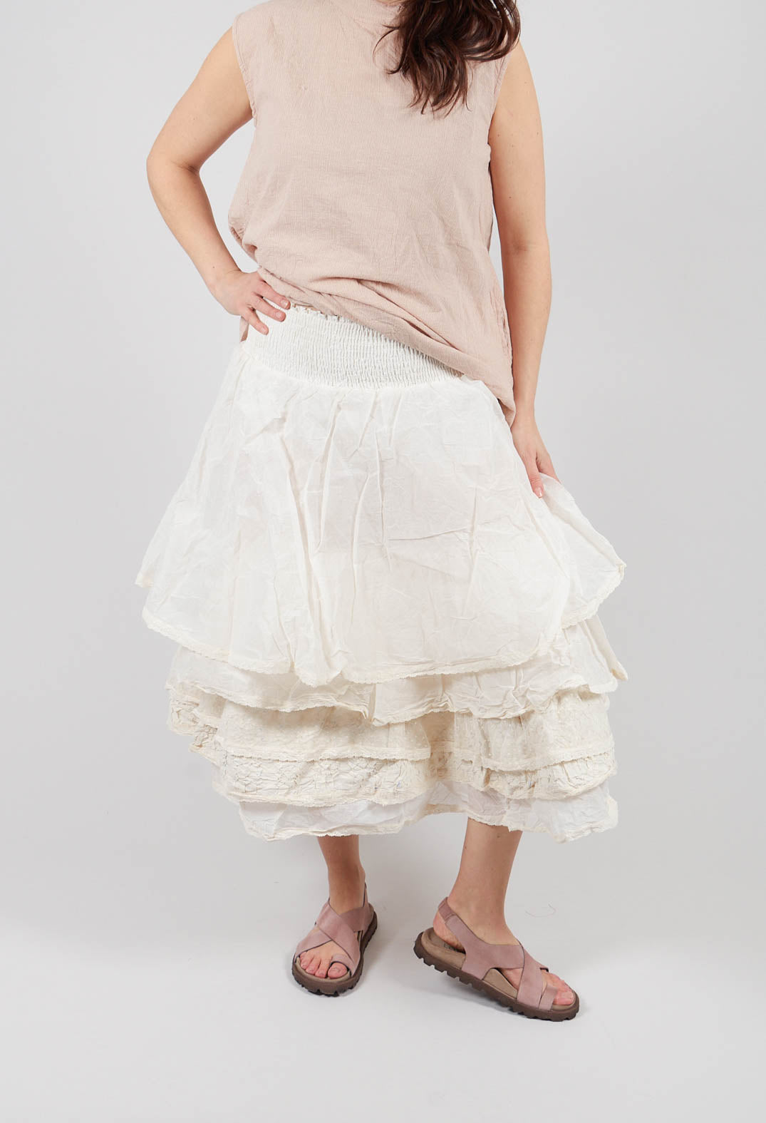 Madou Skirt in Organza Ecru