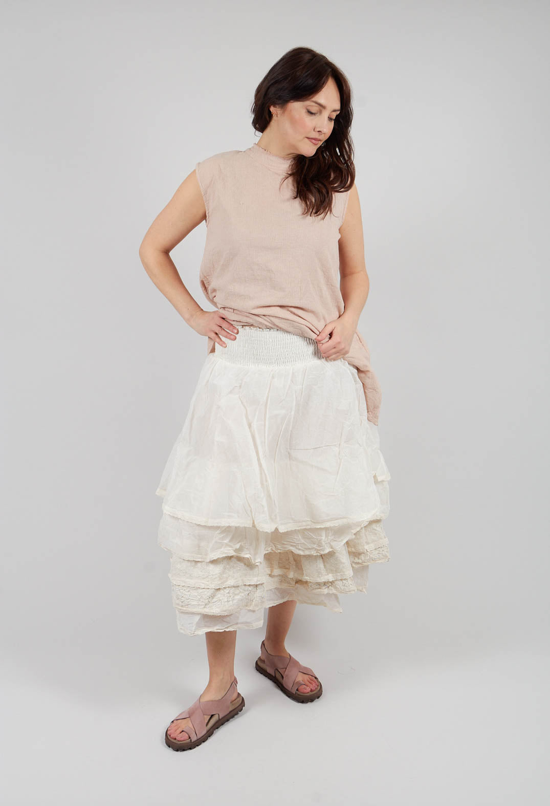 Madou Skirt in Organza Ecru