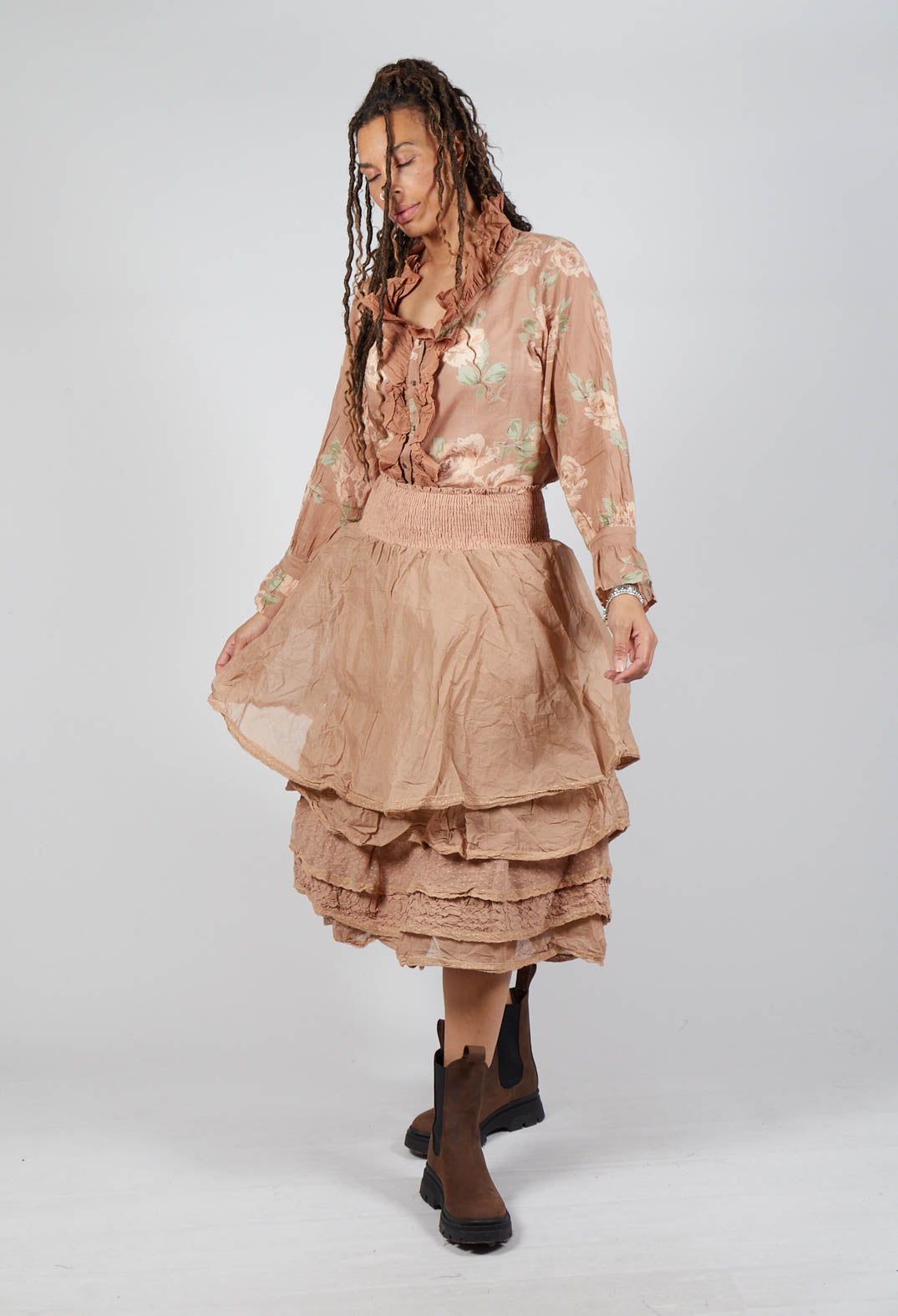 Madou Skirt in Organza Macaron