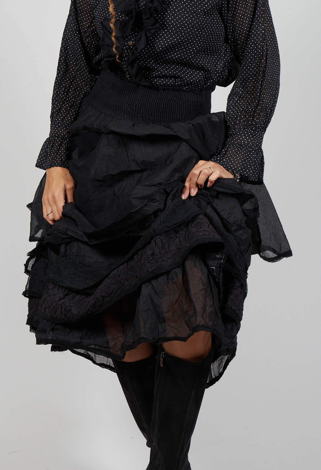 Madou Skirt in Organza Noir