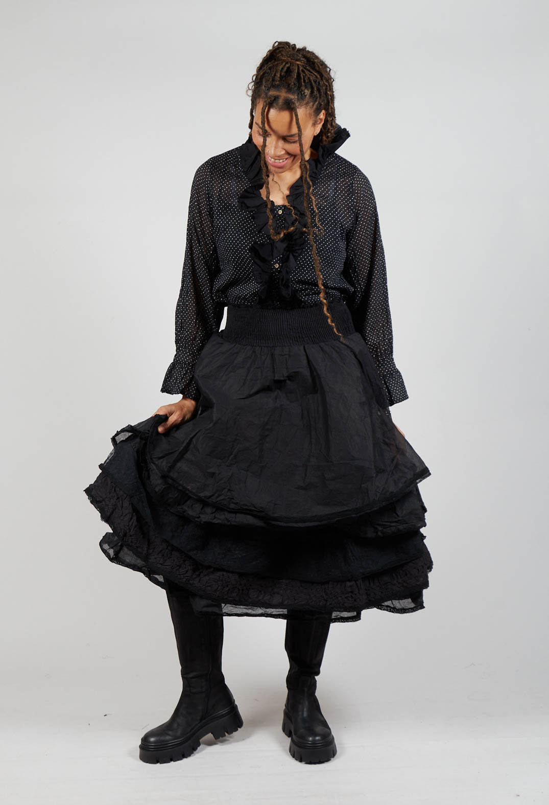 Madou Skirt in Organza Noir