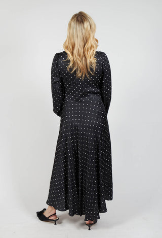 Mary Dress in Black Polkadot