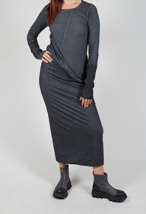 Maxi-Length Bodycon Skirt in Coal Cloud