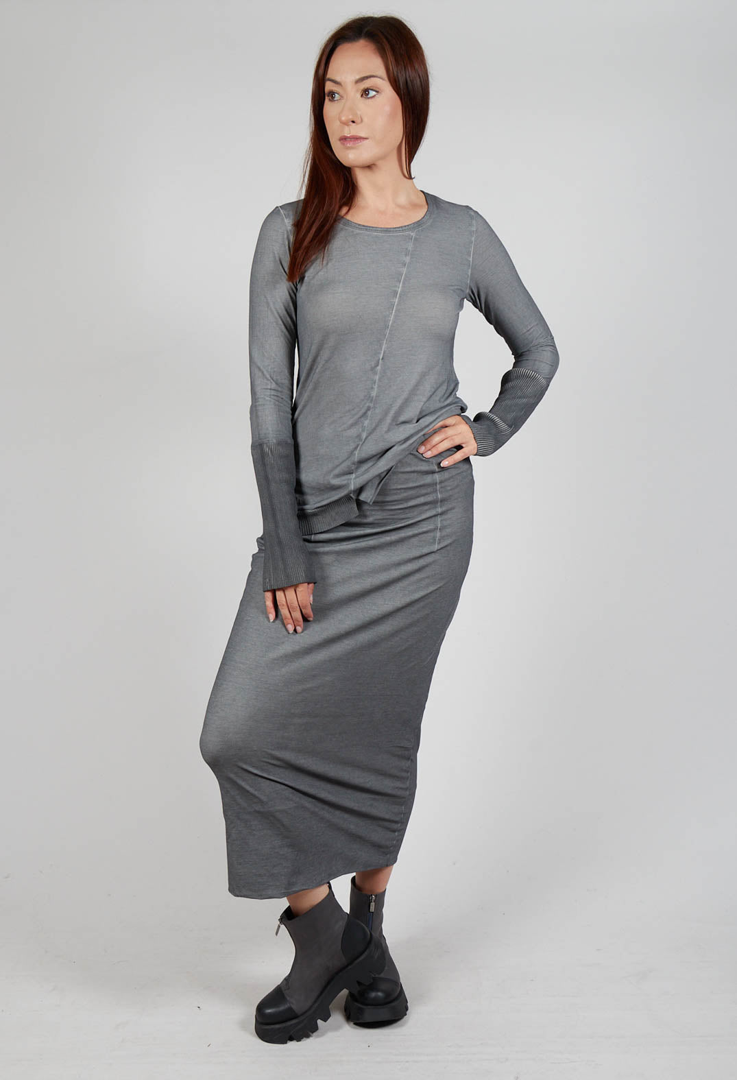 Maxi-Length Bodycon Skirt in Pencil Cloud