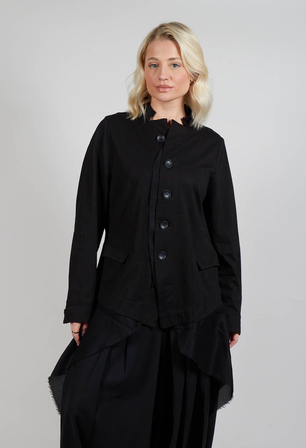 Mesh Feature Jacket in Black