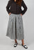 Mid Length Skirt in Asfalto Check