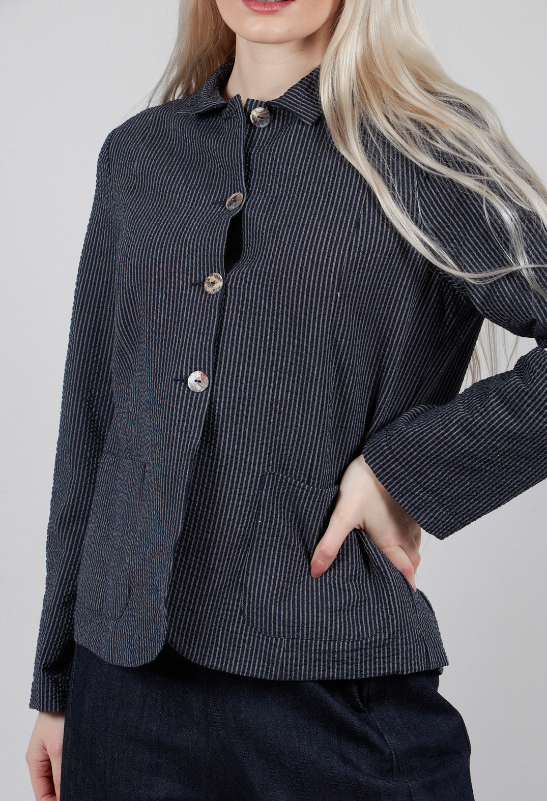 Midi Jacket in Blue