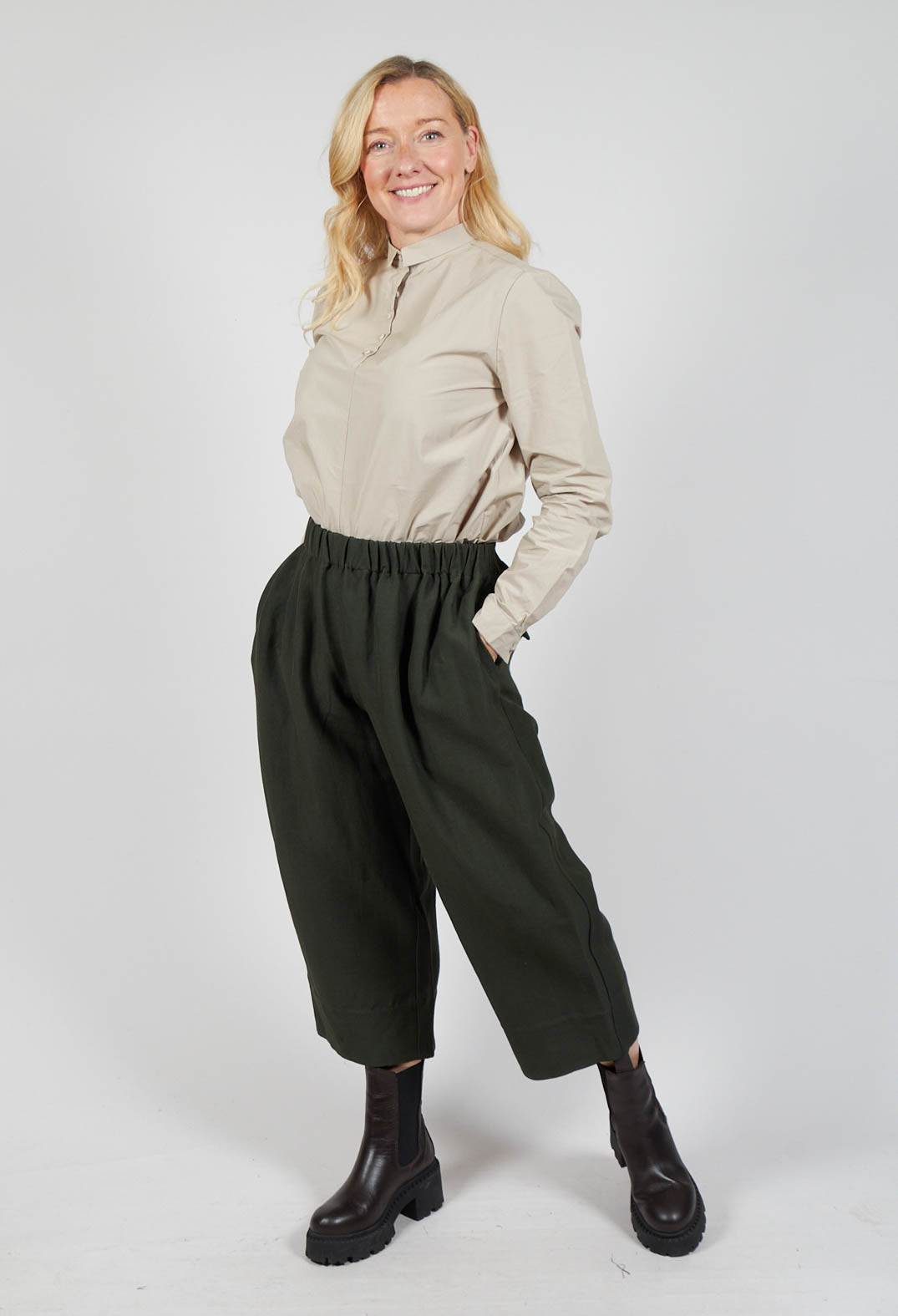 Military Style Culottes in Forest