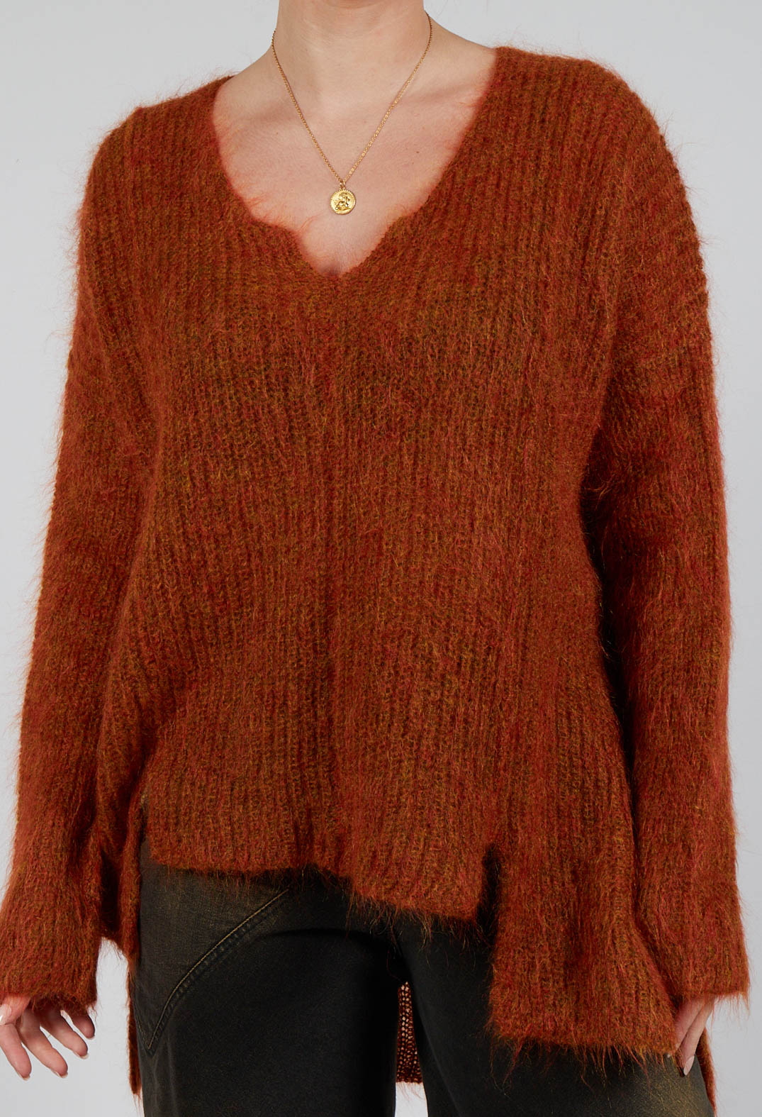 Mohair Knit Jumper in Tumeric