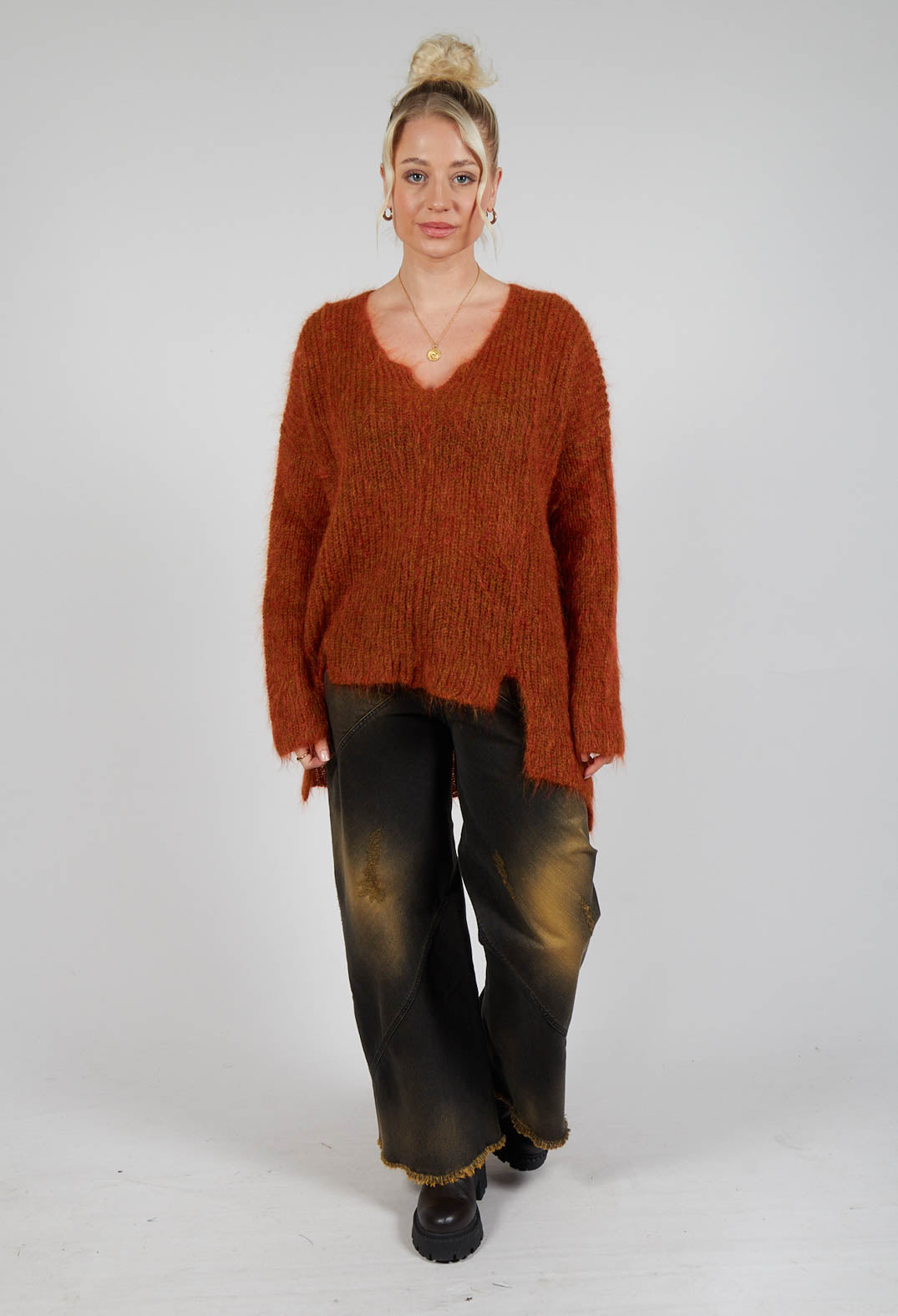 Mohair Knit Jumper in Tumeric