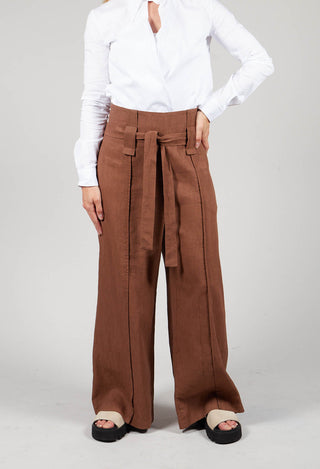 Wide Leg Trousers in Cuoio