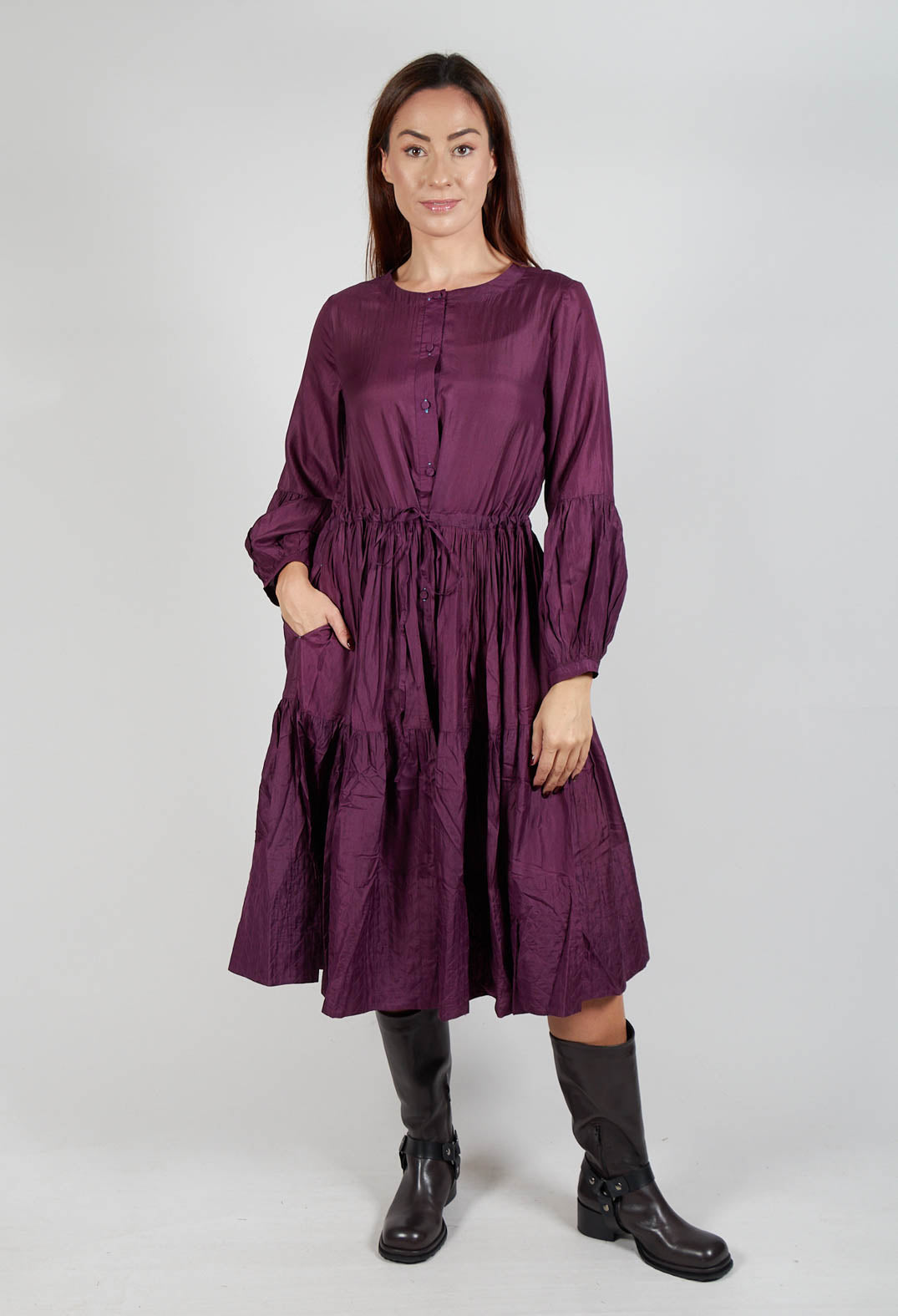 Nadia Dress in Plum