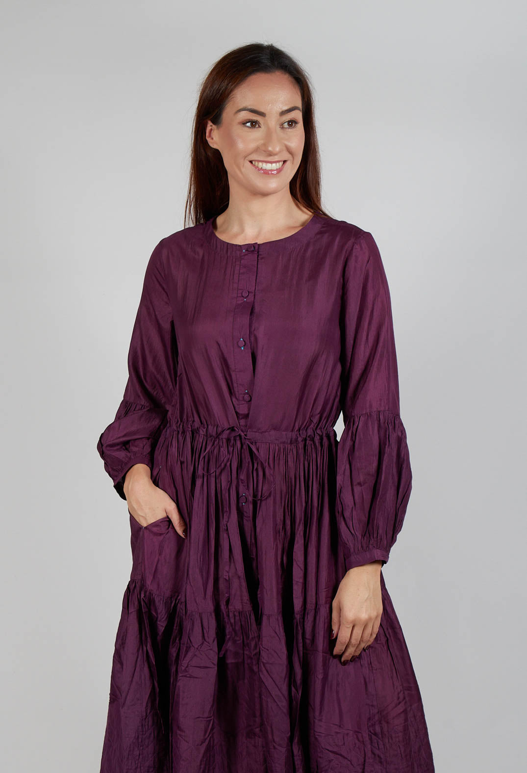 Nadia Dress in Plum