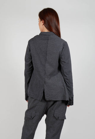 Neck Tie Contrast Stripe Jacket in Slate