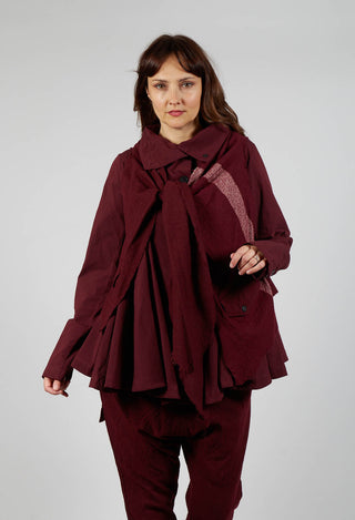 Neck Tie Jacket in Merlot