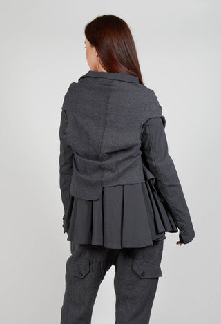 Neck Tie Jacket in Slate