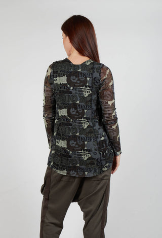 Netted Sleeve Jacket in Multicolour