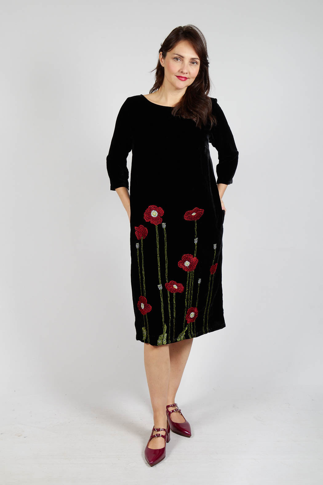 Oriana Dress in Poppy Black