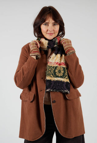 Oriental Wool Scarf in Apricot