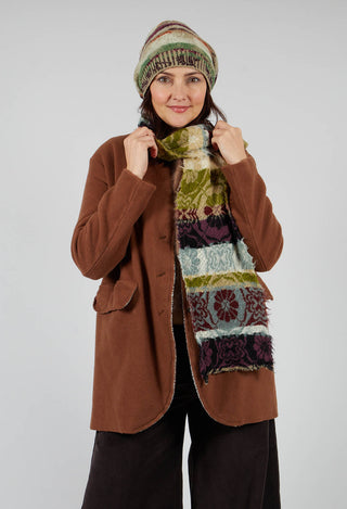 Oriental Wool Scarf in Olive