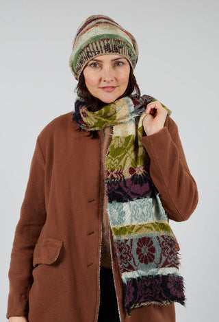 Oriental Wool Scarf in Olive