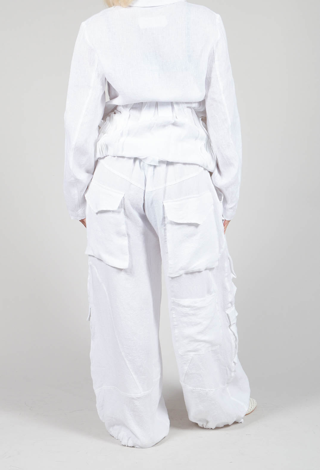 Oversized Pocket Trousers in White