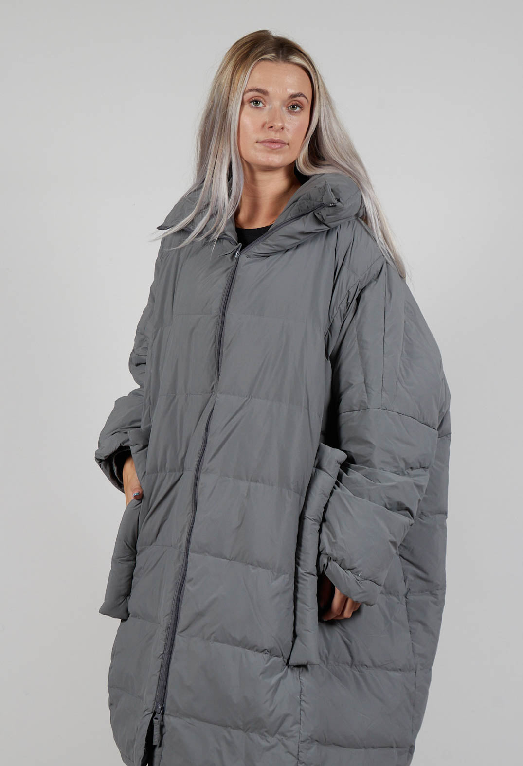 Oversized Puffer Coat in Rock