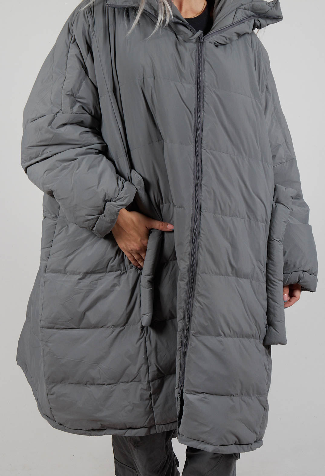 Oversized Puffer Coat in Rock