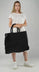 PRE-ORDER -  Oversized Raffia Tote Bag in The (Pictured in Black)