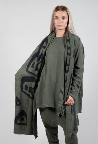 Oversized Scarf in Camp Jacquard