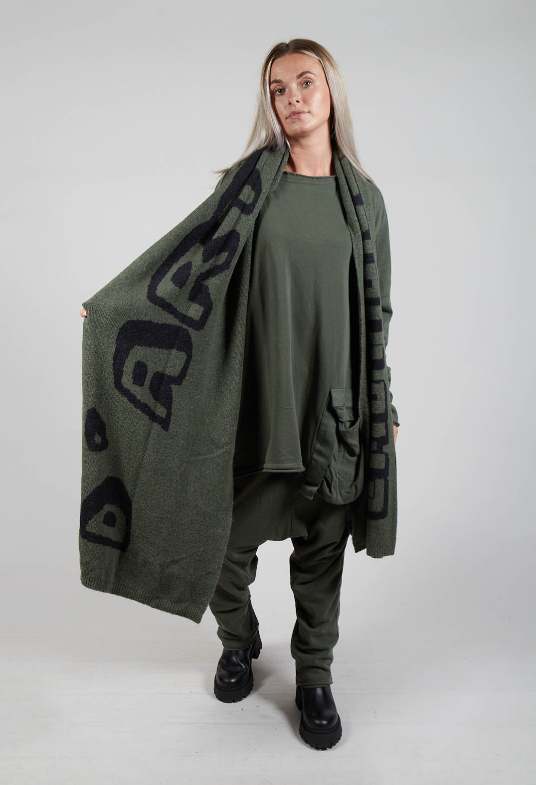 Oversized Scarf in Camp Jacquard