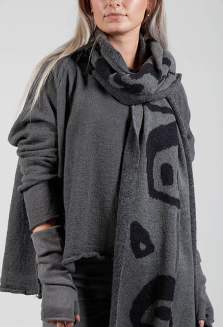 Oversized Scarf in Rock Jacquard