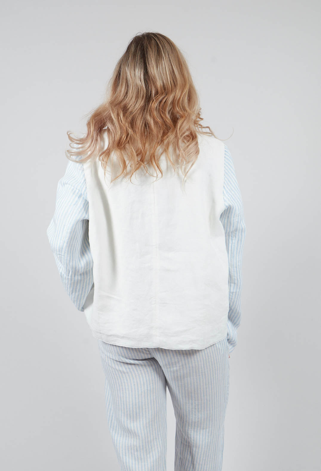 Oversized Sleeve Jacket in Original Stripe Blue