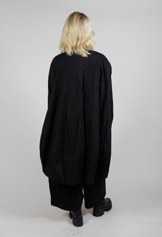 Oversized Stitch Shirt in Black