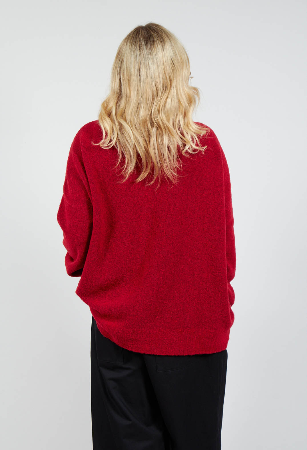 Pablo Knitted Jumper in Fire Red