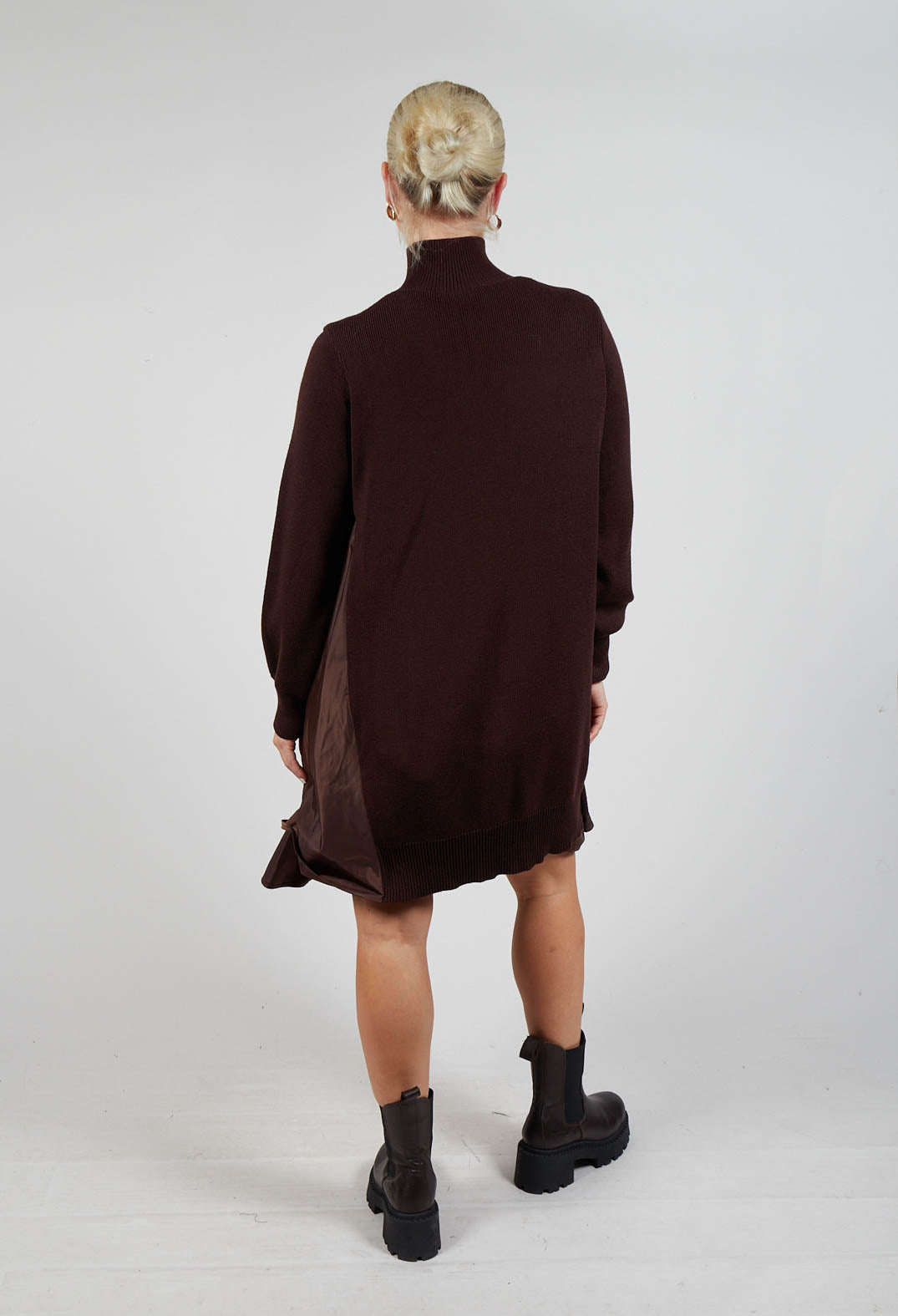 Panelled Sweater Dress in Java